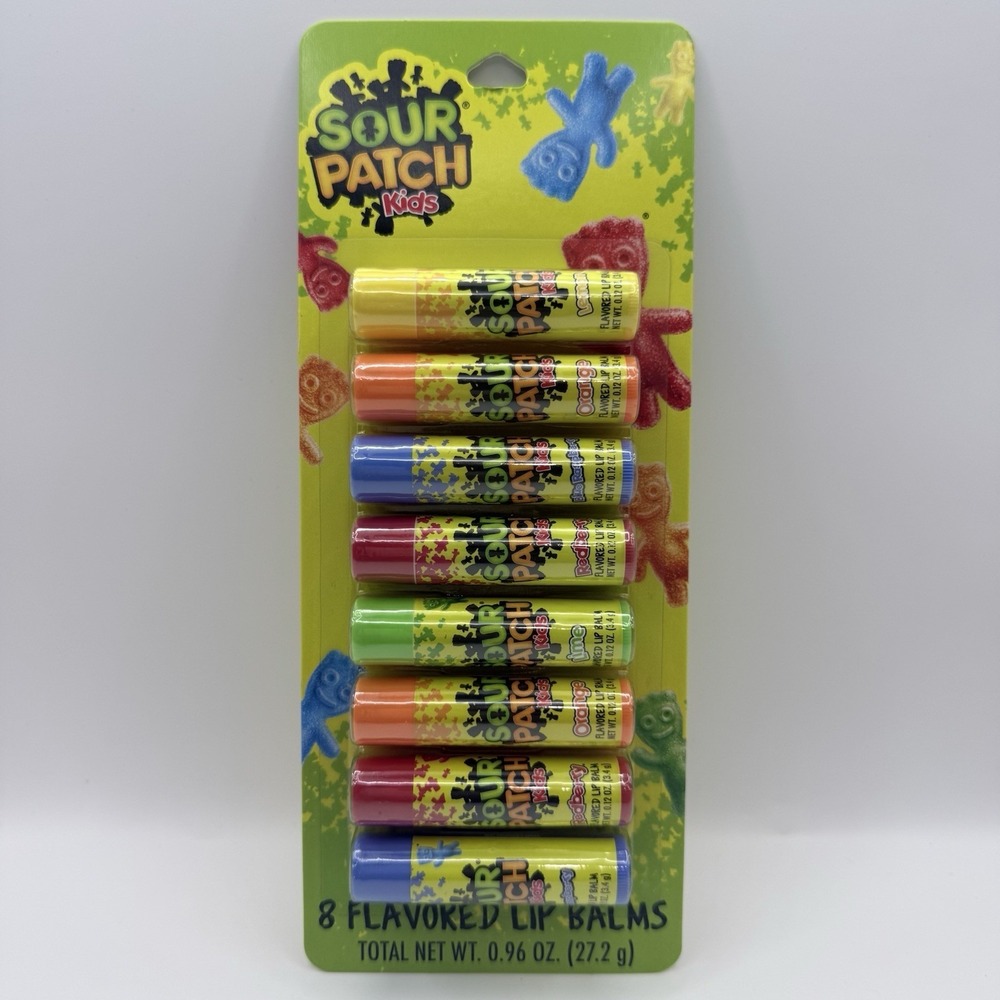 Sour Patch Kids 8 Flavored Lip Balms Assorted Pack 0.96 oz.